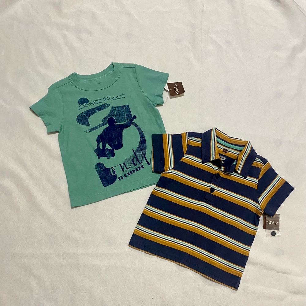 Tea Collection Boys Tees NWT Lot of Two